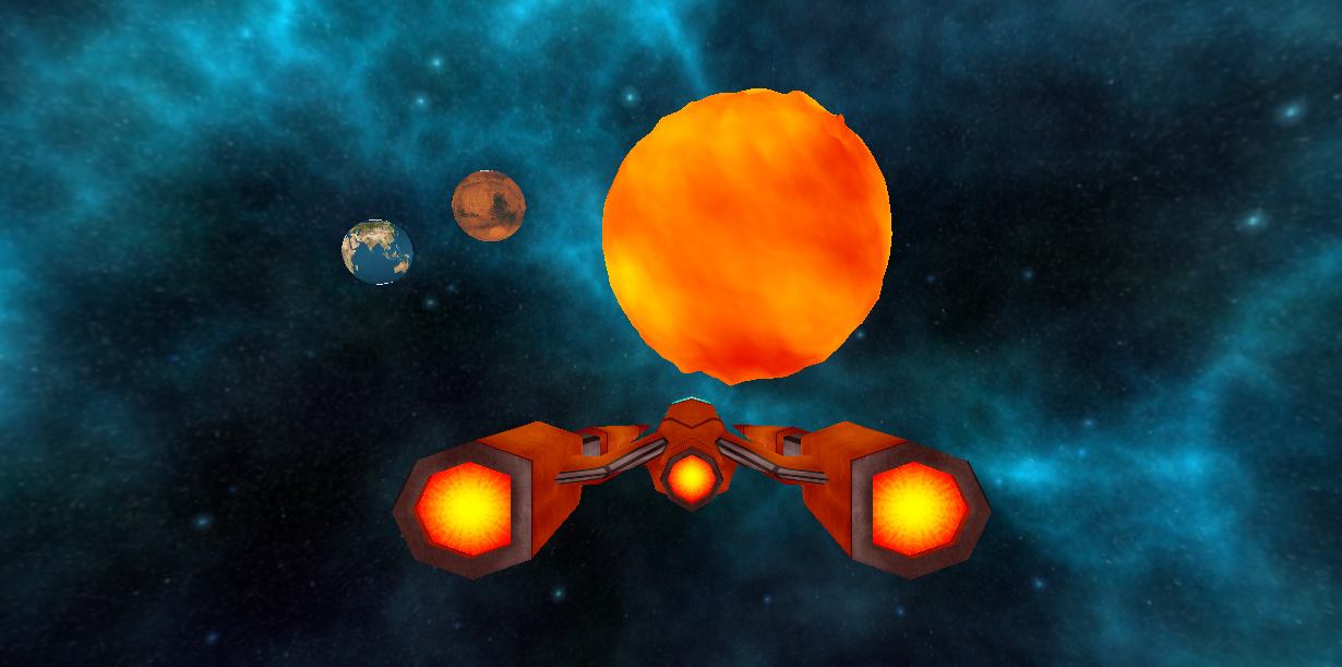 Solar system scene