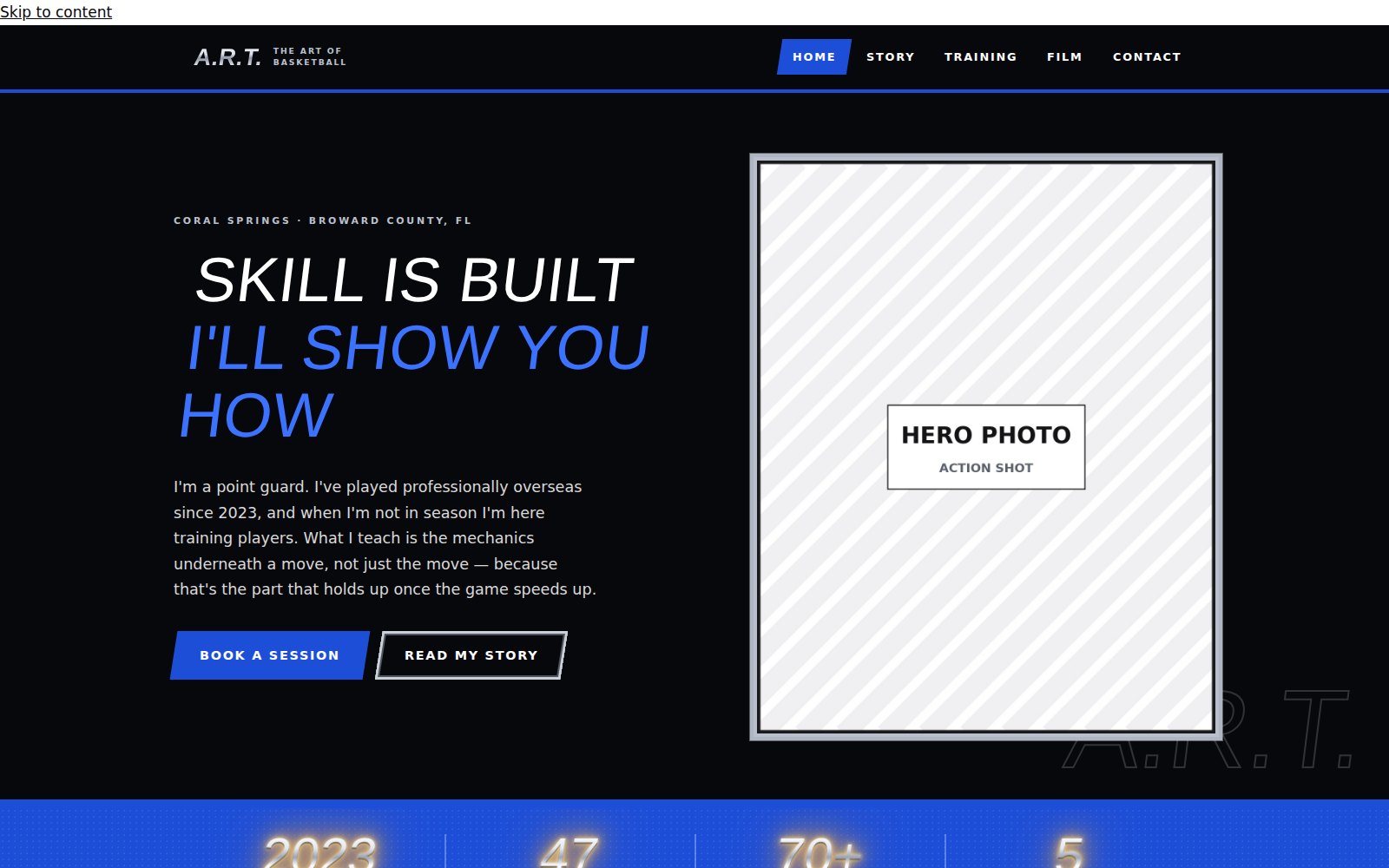A.R.T. basketball training website